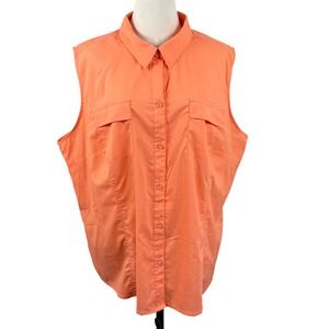 Reel Legends 2X Sleeveless Fishing Shirt Saltwater Ventilated Mesh Gorpcore EUC